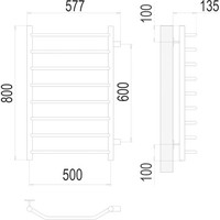 TERMINUS Виктория П8 500x800 нп (хром) Image #3