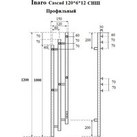 Маргроид Inaro 3 Cascade СНШ профильный 120*6*12 скрытого монтажа, таймер справа Image #2