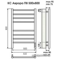 TERMINUS Аврора П8 500x800 9005 электро (черный) Image #3
