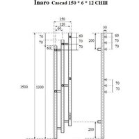 Маргроид Ferrum Inaro 3 Cascade СНШ 150*6*12 Белый матовый, скрытого монтажа, таймер справа Image #2