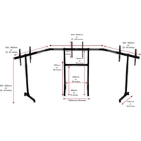 Next Level Racing Free Standing Triple Monitor Stand Image #5