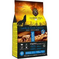 Ambrosia Adult All Breeds Lamb & Fresh Salmon (для всех пород с ягненком и лососем) 12 кг