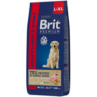 Brit Premium Dog Adult Large and Giant для взрослых собак крупных и гигантских пород с курицей 15 кг