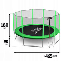 Atlas Sport 465 см - 15ft Basic (с лестницей, внешняя сетка, зеленый) Image #3