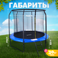 Sundays JumpX 8FT (синий, с сеткой, с лестницей) Image #15