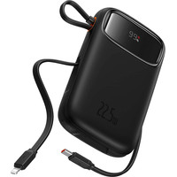 Baseus Qpow2 Dual-Cable Digital Display Fast Charge Power Bank 22.5W 10000mAh (черный) Image #1