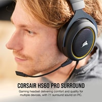 Corsair HS60 Pro Surround (черный/желтый) Image #8