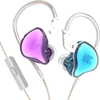 KZ Acoustics EDC (с микрофоном, фиолетовый/голубой)