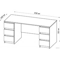 Mio Tesoro Кастор 6 ящиков 151x65 2.03.06.040.5 (дуб венге) Image #5