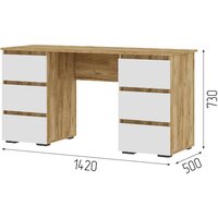 Стендмебель Хелен ПС-02 (белый/дуб крафт золотой) Image #3