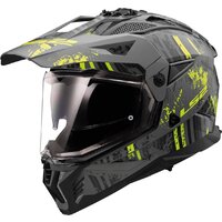 LS2 MX702 Pioneer 2 Crazy (M, черный/желтый матовый)