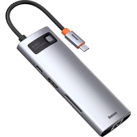 Baseus Metal Gleam Series 8-in-1 Multifunctional Type-C HUB Docking Station CAHUB-CV0G Image #1