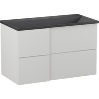 Lauter Тумба под умывальник Nelli 90 (бело-серый п/мат/черный) Image #4