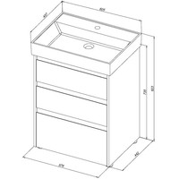 Aquanet Тумба с умывальником Nova Lite 60 307073 Image #10