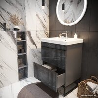 Mixline Тумба под умывальник Окленд 60 551709 (мрамор графит) Image #3
