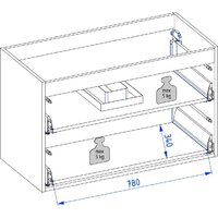 Lauter Тумба под умывальник Nelli 90 (бело-серый п/мат/бетон) Image #8