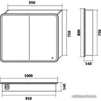 Grossman Шкаф с зеркалом Адель 100 R Image #4