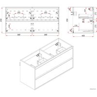 ЗОВ Тумба под умывальник Парма 120 P120LWP0MWMC1B (белый матовый) Image #3