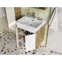 Акватон Тумба под умывальник Сканди Doors 55 1A278801SDZ90 (белый/дуб рустикальный) Image #7