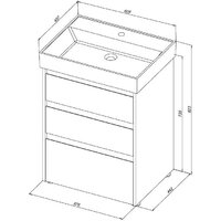 Aquanet Тумба с умывальником Nova Lite 60 307074 (дуб рустикальный) Image #11