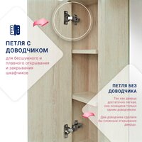 Doratiz Шкаф с зеркалом Мальта 70 L 2711.154 (пикар) Image #13