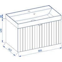 Lauter Тумба под умывальник Melisa 80 (кашемир п/мат/искусственный мрамор)