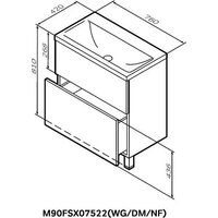 AM.PM Тумба под умывальник Gem M90-FSX0752-WC0752WG Image #5