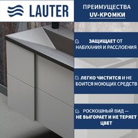 Lauter Тумба под умывальник Nelli 90 (бело-серый п/мат/бело-серый) Image #2