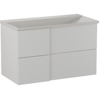 Lauter Тумба под умывальник Nelli 90 (бело-серый п/мат/бело-серый) Image #4