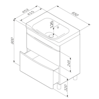 AM.PM Тумба под умывальник Like [M80FSX0652WG] Image #2