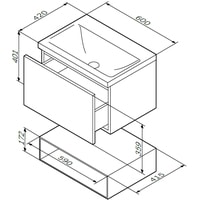 AM.PM Тумба под умывальник Gem 60 M90FHX06021WG (белый) Image #5