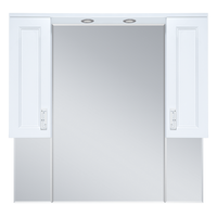 Misty Дива - 105 Зеркало-шкаф со светом, белая эмаль - П-Див04105-013 Image #1