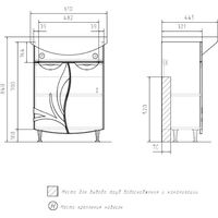 Volna Тумба Adel 60.2D с умывальником Балтика Image #9