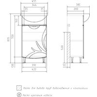 Volna Тумба Adel 45.1D с умывальником Азов Image #9