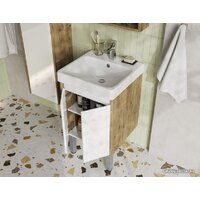 Акватон Тумба с умывальником Сканди Doors 45 1A2787K0SDZ90 (белый/дуб рустикальный) Image #8