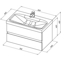 Aquanet Тумба с умывальником Беркли 80 306359 Image #11