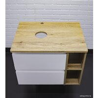 Домино Тумба под умывальник Joy 46 Frost 70 подвесная с двумя ящиками В2 Image #9