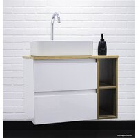 Домино Тумба под умывальник Joy 46 Frost 70 подвесная с двумя ящиками В2 Image #7