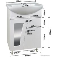 Doratiz Тумба под умывальник Doratiz Селена 55 9912.498 (белый) Image #21