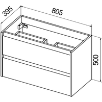 BelBagno Тумба под умывальник Kraft 39-800/390-2C-SO-RNN (rovere nebras.) Image #3