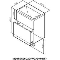 AM.PM Тумба под умывальник GEM M90FSX06022WG32 Image #10