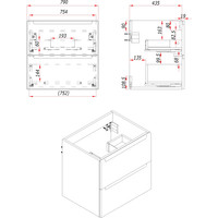 ЗОВ Тумба под умывальник Дион 80 D80LWP0M9003MKV5 (белый матовый) Image #4