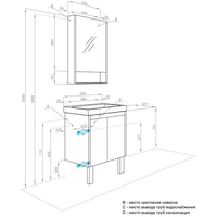 Акватон Тумба под умывальник Сканди Doors 55 1A278801SD010 (белый) Image #10