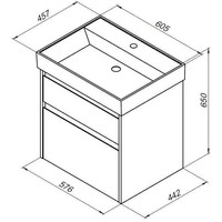 Aquanet Тумба с умывальником Nova Lite 60 302524 Image #8