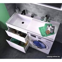 Belux Тумба под умывальник Ока Н 60-02 (1, белый глянец) Image #3
