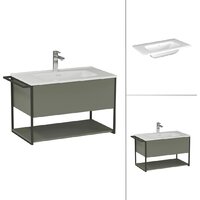 Lauter Тумба под умывальник Lea 80 + Alton 82 (серо-зеленый п/мат) Image #4