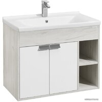 Акватон Тумба под умывальник Флай 80 1A237401FAX10 (дуб белый/дуб крафт) Image #1