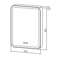 Silver Mirrors Шкаф с зеркалом Фиджи 60x80 LED-00002363 Image #6
