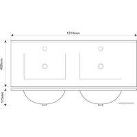 ЗОВ Тумба с умывальником Дион 120 D120LWP0M9003MKV5-OL120 (белый матовый) Image #5