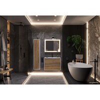 ЗОВ Шкаф-пенал для ванной Парма 150 PP150LWP0MHMC1A (белый/галифакс) Image #3